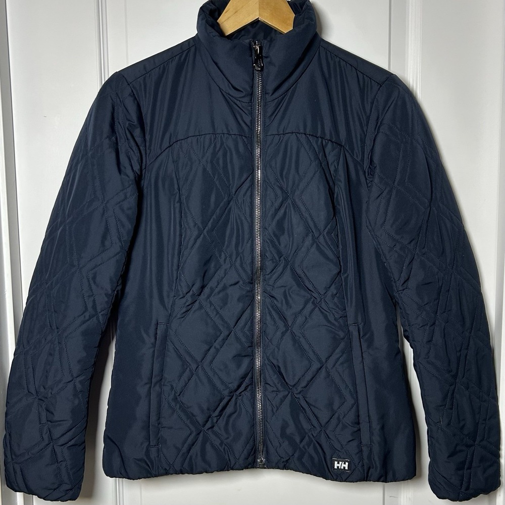 Helly Hansen Dark Navy Blue PrimaLoft Full Zip Long Sleeve Crew Insulator Jacket